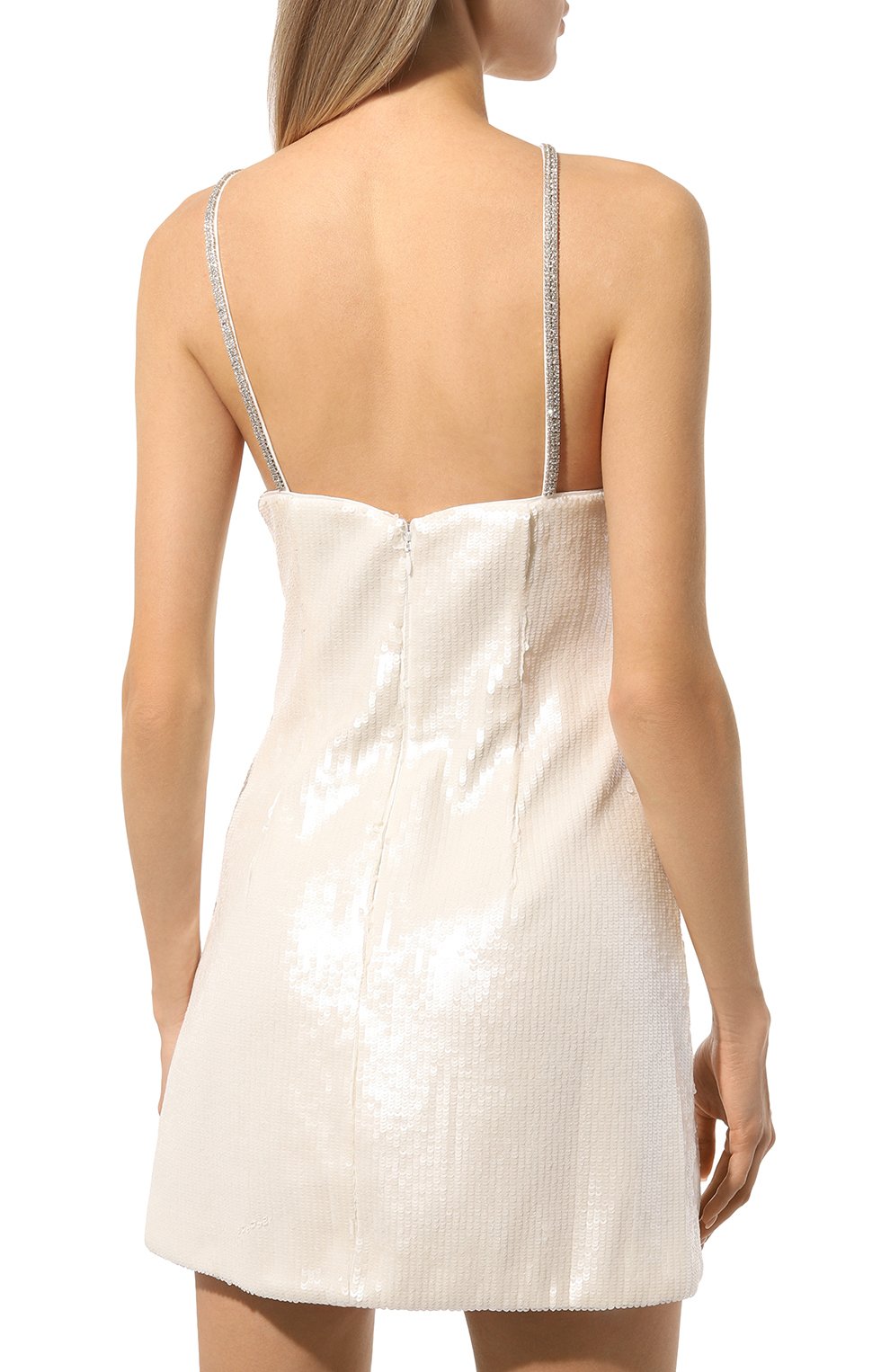 Платье с отделкой пайетками SELF-PORTRAIT кремового цвета по цене 64450 руб., арт. AW24-019SA-C, фото 4 Платье с отделкой пайетками SELF-PORTRAIT, арт. AW24-019SA-C, фото 4