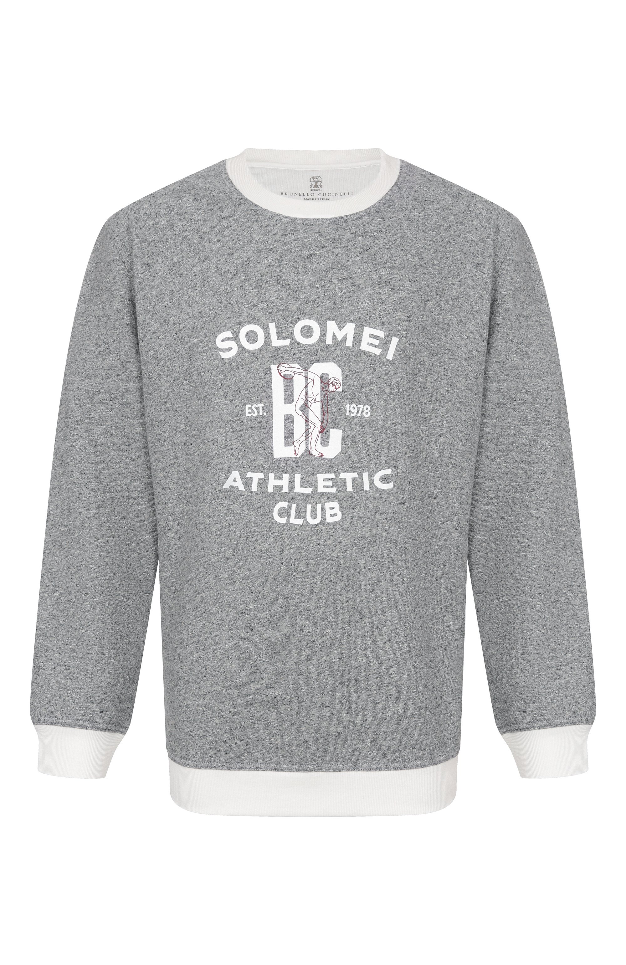 Свитшот из хлопка и льна BRUNELLO CUCINELLI, арт. MR8313380G, фото 1