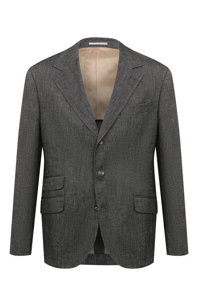 Мужской пиджак изо льна и хлопка BRUNELLO CUCINELLI, арт. MS4577BWD
