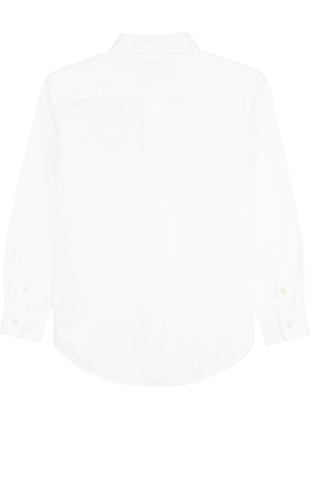Хлопковая рубашка в полоску с воротником button down RALPH LAUREN белого цвета по цене 8195 руб., арт. 322600259, фото 2 Хлопковая рубашка в полоску с воротником button down RALPH LAUREN, арт. 322600259, фото 2