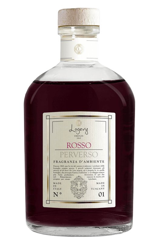 фото Диффузор rosso perverso / красное перверсо (ваза 3000ml + рефил 6x500ml) logevy firenze 1965