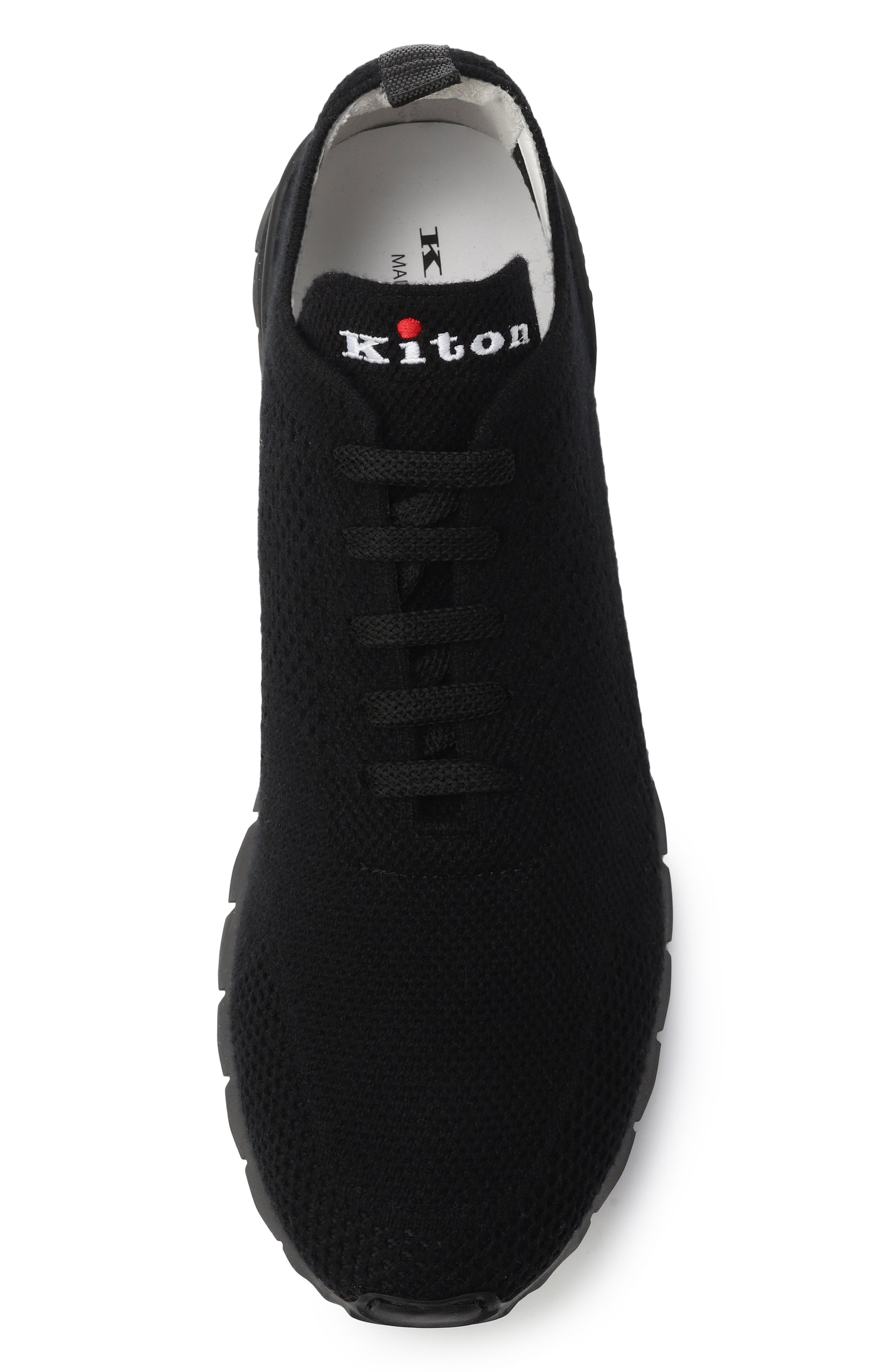 Текстильные кроссовки KITON черного цвета по цене 99500 руб., арт. USSFITBN0084740, фото 6 Текстильные кроссовки KITON, арт. USSFITBN0084740, фото 6