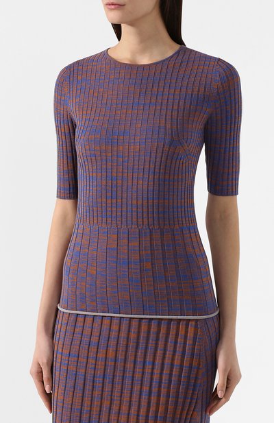 Хлопковый топ JIL SANDER NAVY разноцветного цвета по цене 26800 руб., арт. JNWM7536C/JMY2401E, фото 3 Хлопковый топ JIL SANDER NAVY, арт. JNWM7536C/JMY2401E, фото 3