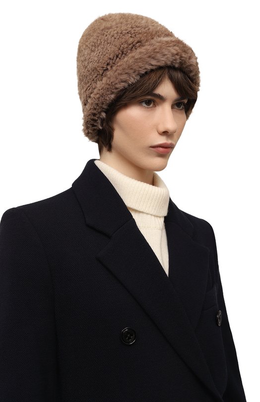 Меховая шапка из норки VICTORIA KUSENKOVA 051950033202 Коричневый  051950033202 Фото 2