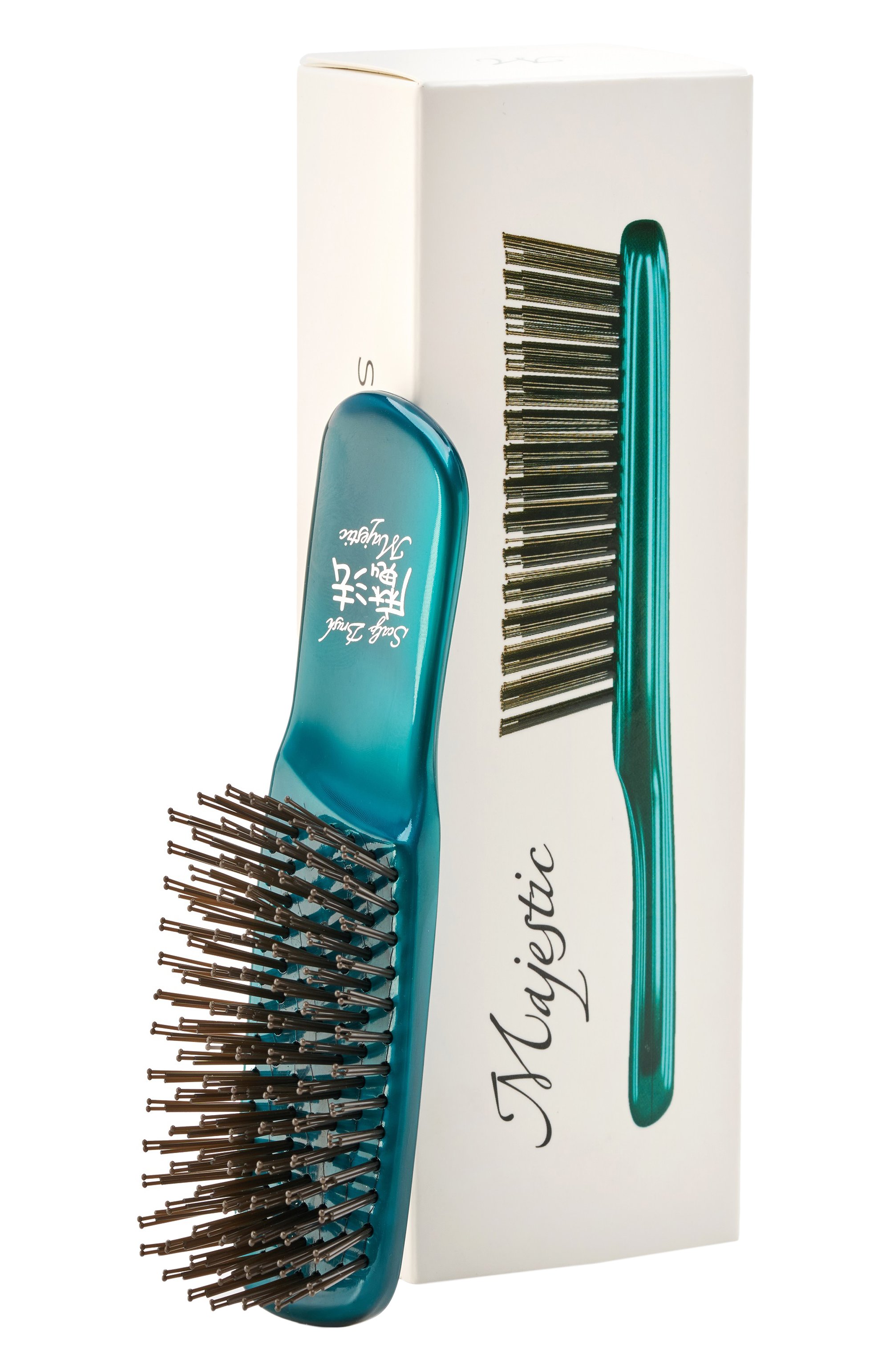 Мини-расческа scalp brush 284 зубца, оттенок изумруд MAJESTIC, арт. 4673748653164, фото 1