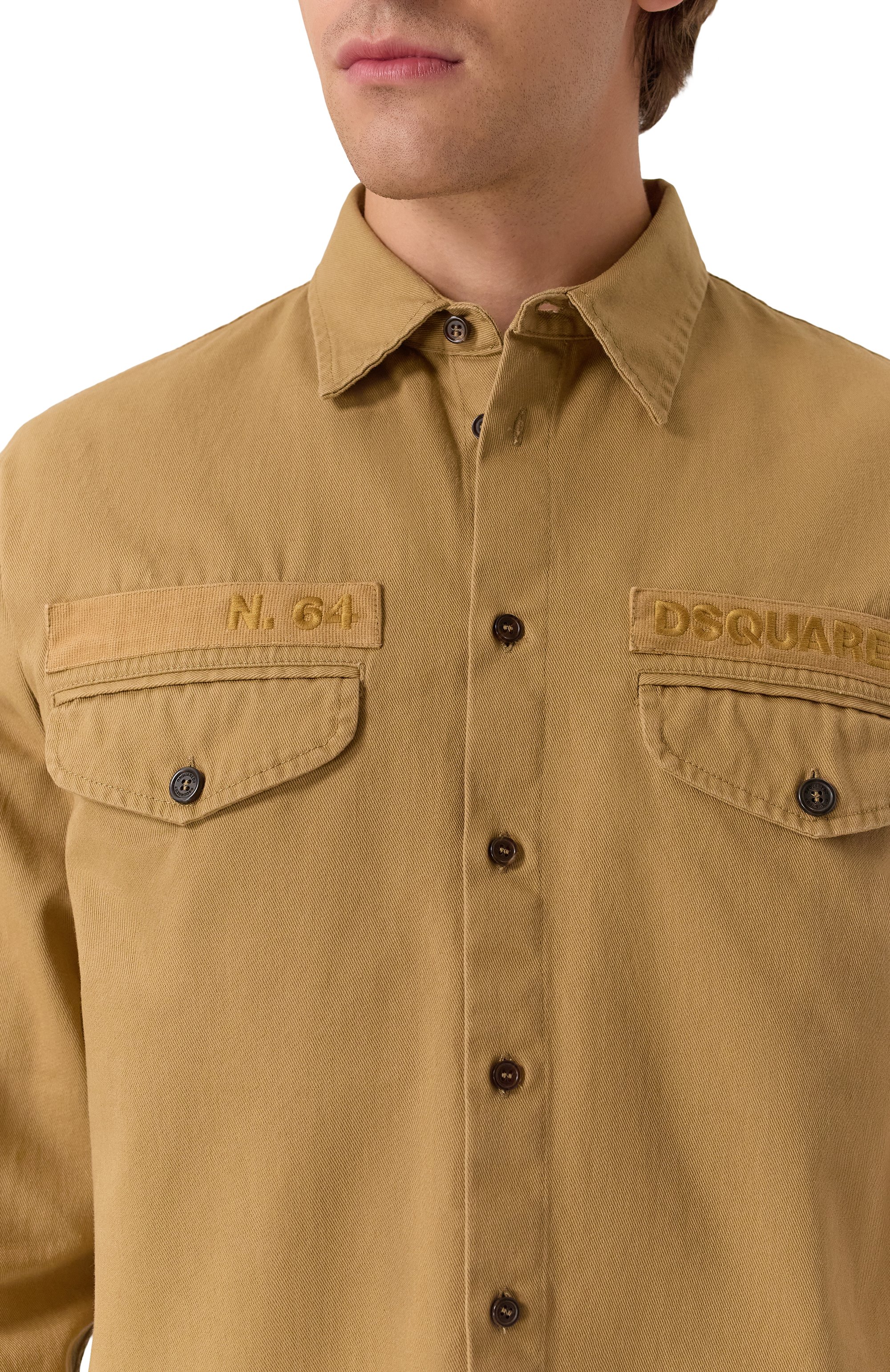 Хлопковая рубашка DSQUARED2, арт. S74DM0952/D35264, фото 5