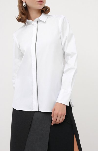 Хлопковая рубашка BRUNELLO CUCINELLI, арт. MP091MA906, фото 3
