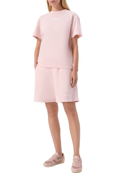 Хлопковая футболка COMME DES FUCKDOWN розового цвета по цене 8710 руб., арт. CFABW01582, фото 2 Хлопковая футболка COMME DES FUCKDOWN, арт. CFABW01582, фото 2