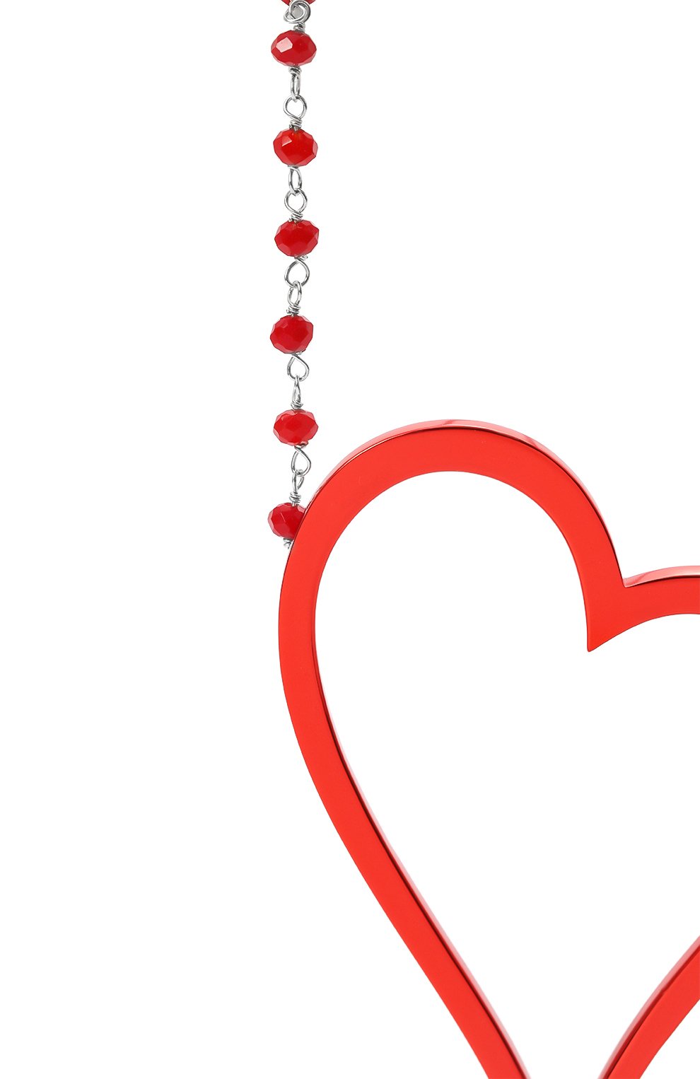 Колье сердце DZHANELLI красного цвета по цене 193600 руб., арт. 00338, фото 3 Колье сердце DZHANELLI, арт. 00338, фото 3