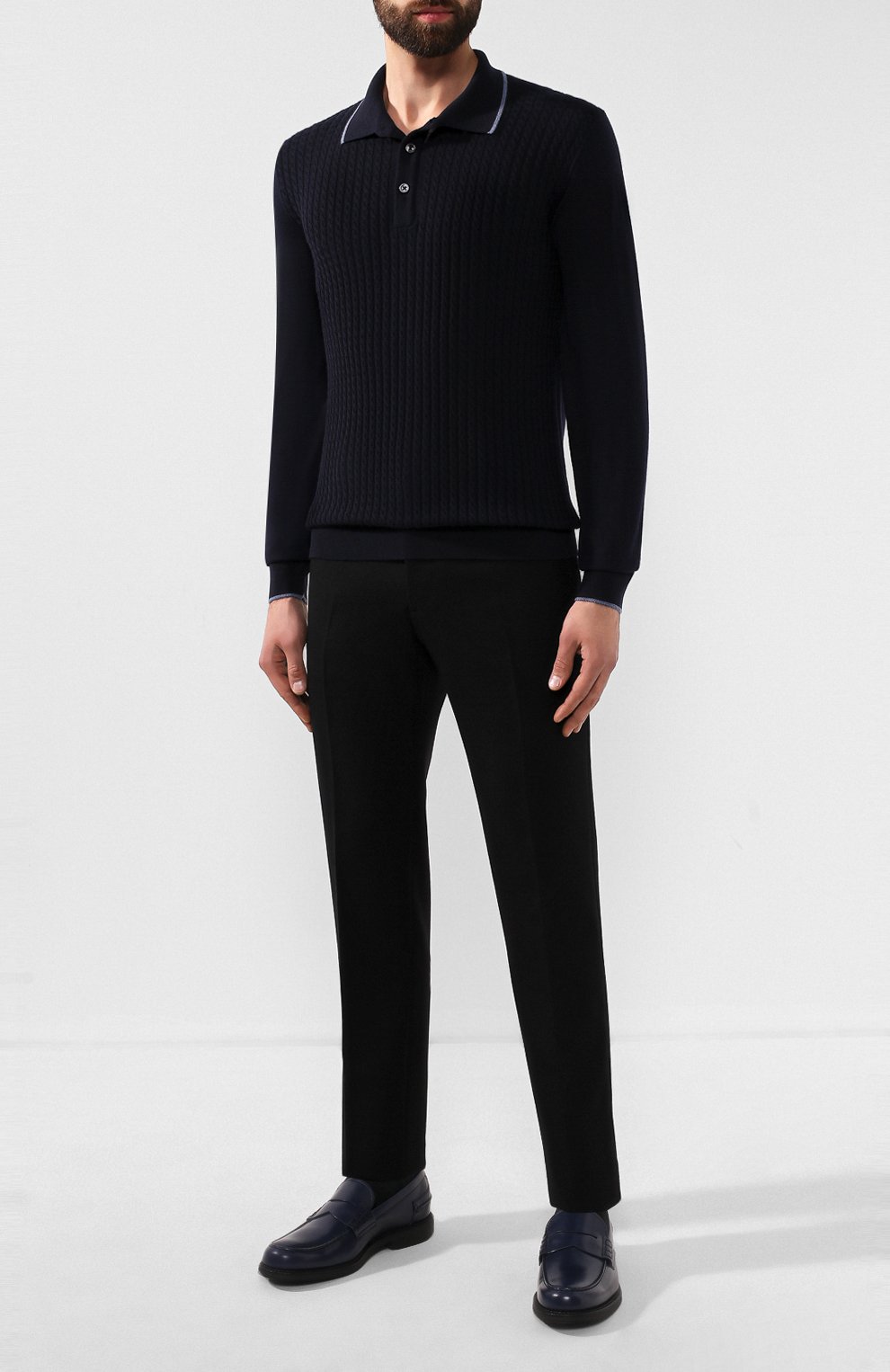 Поло из смеси шерсти и кашемира FIORONI, арт. M19302C1, фото 2