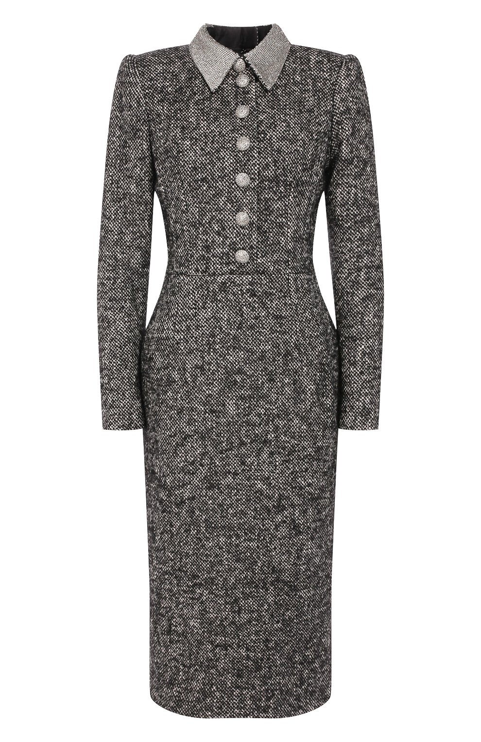 Платье DOLCE & GABBANA серого цвета по цене 464000 руб., арт. F6G6YZ/FM3C4, фото 1 Платье DOLCE & GABBANA, арт. F6G6YZ/FM3C4, фото 1