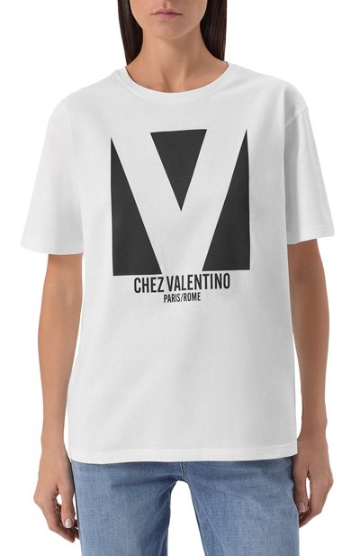 Хлопковая футболка VALENTINO, арт. 6B3MG24H95W, фото 3