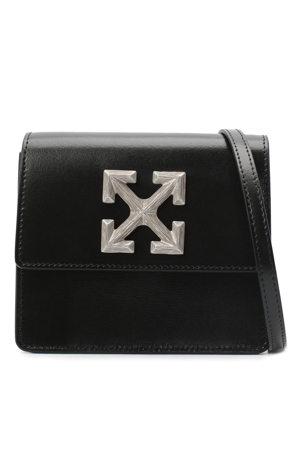 Кожаная сумка OFF-WHITE черного цвета по цене 78800 руб., арт. 0MNA111E20LEA0011000, фото 5 Кожаная сумка OFF-WHITE, арт. 0MNA111E20LEA0011000, фото 5