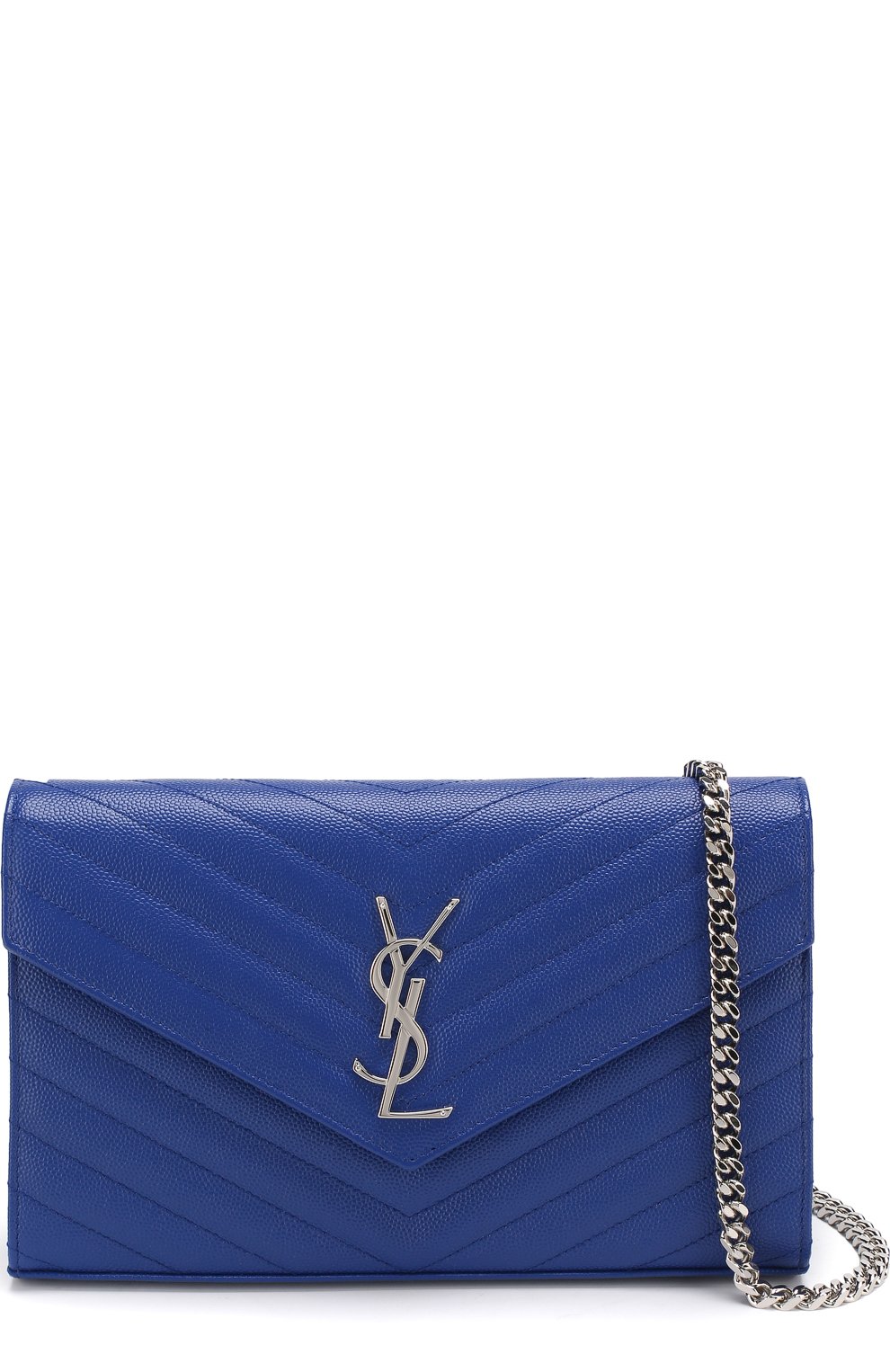 Клатч monogram mini SAINT LAURENT синего цвета по цене 208000 руб., арт. 377828/B0W02, фото 6 Клатч monogram mini SAINT LAURENT, арт. 377828/B0W02, фото 6