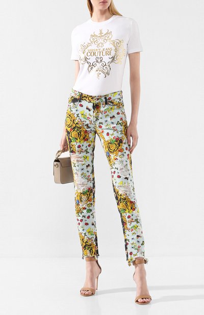 Хлопковая футболка VERSACE JEANS COUTURE, арт. B2HUA7AE-UDP608 BAR0QUE/30215, фото 2