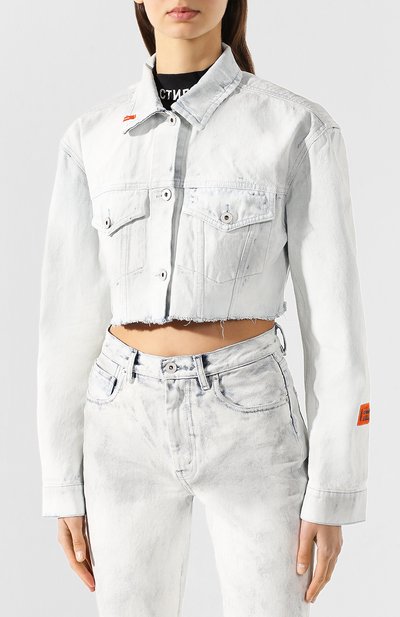Джинсовая куртка HERON PRESTON голубого цвета по цене 72450 руб., арт. HWYE001R20641008W205, фото 3 Джинсовая куртка HERON PRESTON, арт. HWYE001R20641008W205, фото 3
