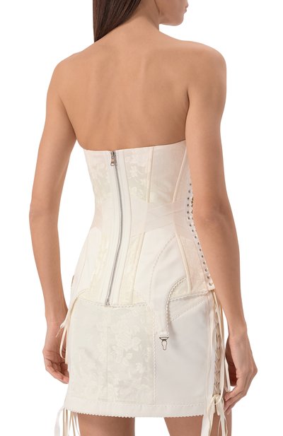 Топ-корсет из вискозы DANIIL ANTSIFEROV кремового цвета по цене 125000 руб., арт. DA_1495, фото 4 Топ-корсет из вискозы DANIIL ANTSIFEROV, арт. DA_1495, фото 4