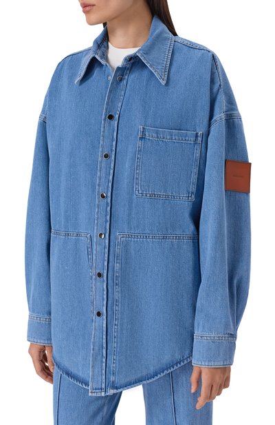 Джинсовая рубашка MISSONI голубого цвета по цене 121500 руб., арт. DS26SJ0N/BW00ZB, фото 3 Джинсовая рубашка MISSONI, арт. DS26SJ0N/BW00ZB, фото 3