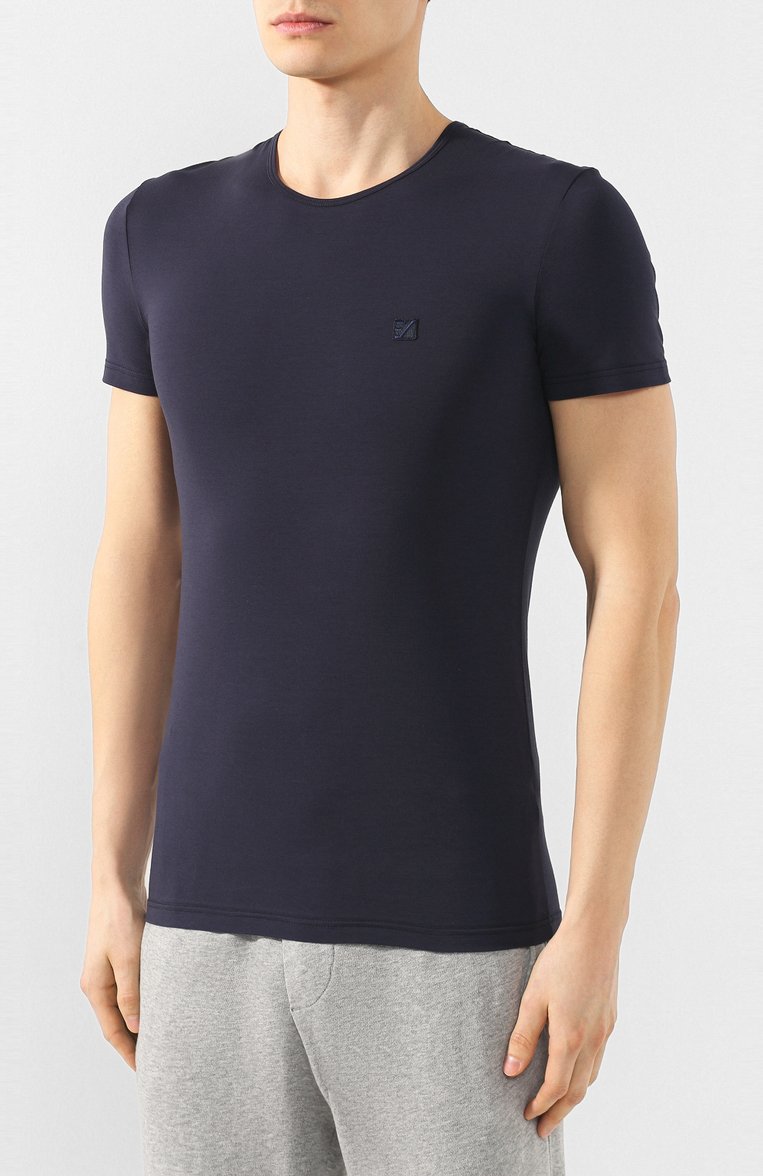 Хлопковая футболка с круглым вырезом ZEGNA, арт. N2M200010, фото 3