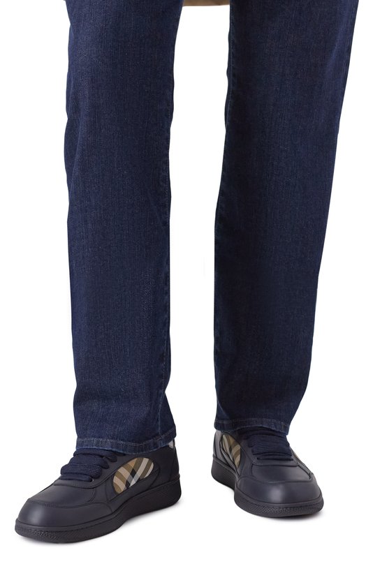 Комбинированные кеды Terrace Burberry 8110338 Синий  8110338 Фото 3