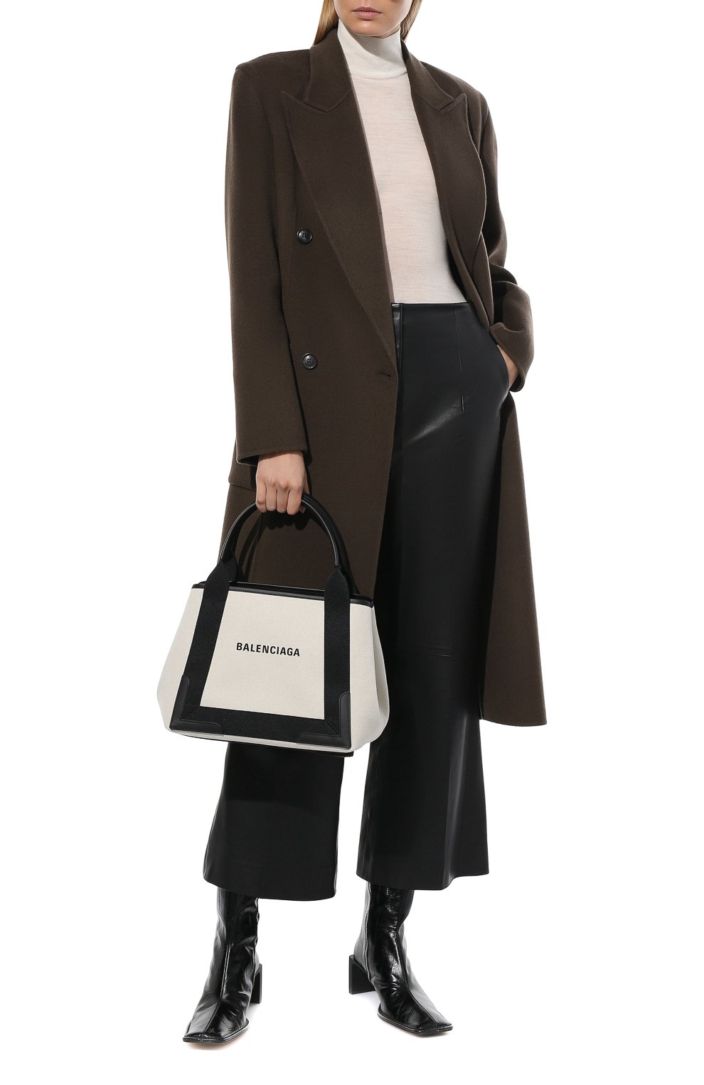 Сумка navy cabas s BALENCIAGA кремового цвета по цене 134500 руб., арт. 339933/2HH3N, фото 3 Сумка navy cabas s BALENCIAGA, арт. 339933/2HH3N, фото 3