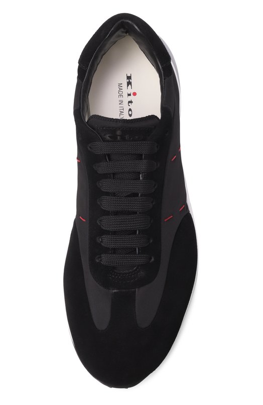 Текстильные кроссовки Kiton USSA374N0133301 Чёрный  USSA374N0133301 Фото 6