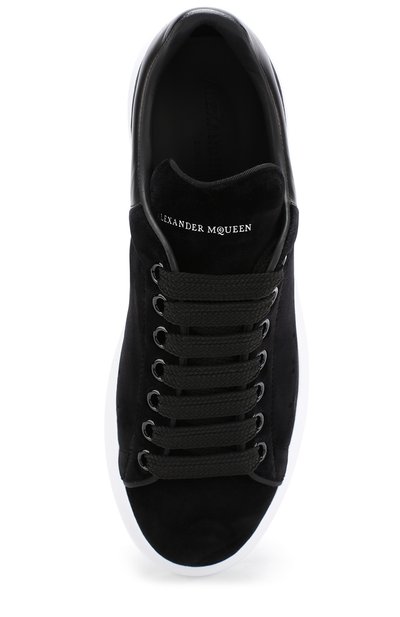 Бархатные кеды на массивной подошве ALEXANDER MCQUEEN черного цвета по цене 69700 руб., арт. 482142/W4FKT, фото 5 Бархатные кеды на массивной подошве ALEXANDER MCQUEEN, арт. 482142/W4FKT, фото 5