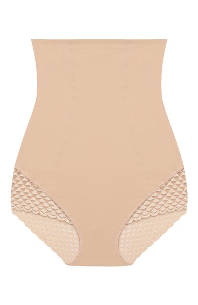 Женские трусы-слипы с завышенной талией SIMONE PERELE бежевого цвета по цене 10430 руб., арт. 19Y774 | Фото 1 Женские трусы-слипы с завышенной талией SIMONE PERELE, арт. 19Y774