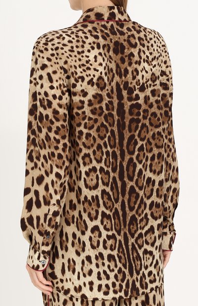 Шелковая блуза в пижамном стиле DOLCE & GABBANA, арт. 0102/F5G56T/FS1SY, фото 4
