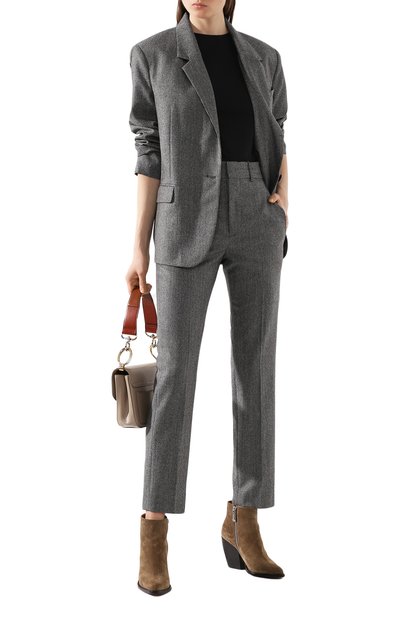 Шерстяные брюки ISABEL MARANT черного цвета по цене 44600 руб., арт. PA1375-20P011I/S0NNEL, фото 2 Шерстяные брюки ISABEL MARANT, арт. PA1375-20P011I/S0NNEL, фото 2