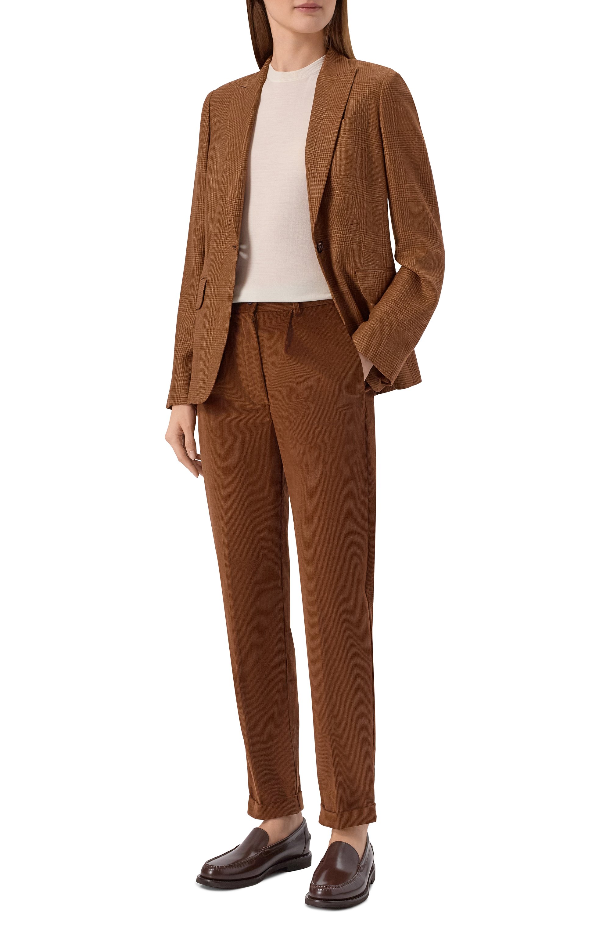 Вельветовые брюки KITON коричневого цвета по цене 158000 руб., арт. D50105K0133G, фото 2 Вельветовые брюки KITON, арт. D50105K0133G, фото 2