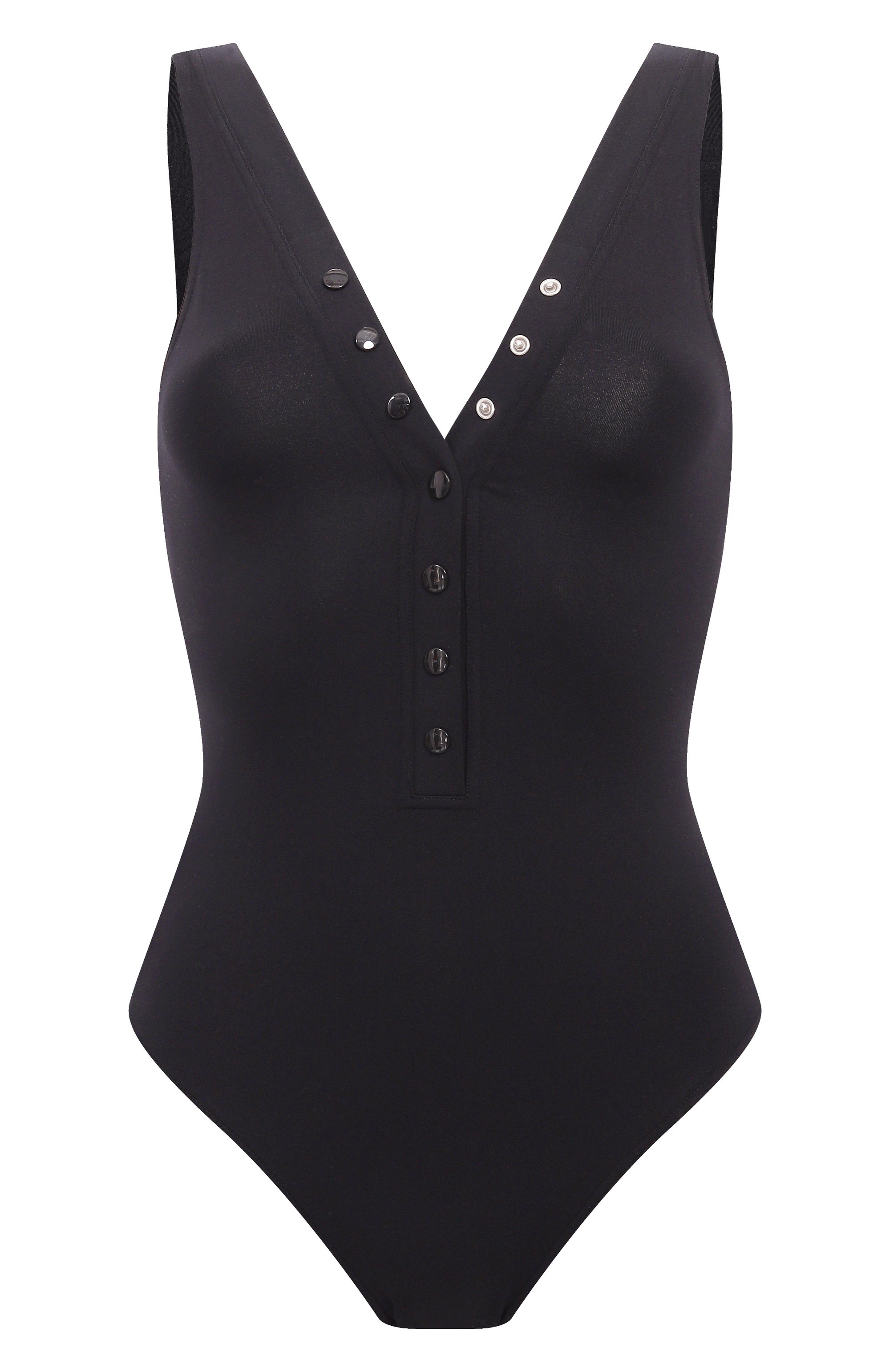 Слитный купальник ERES черного цвета по цене 95700 руб., арт. 012427, фото 1 Слитный купальник ERES, арт. 012427, фото 1