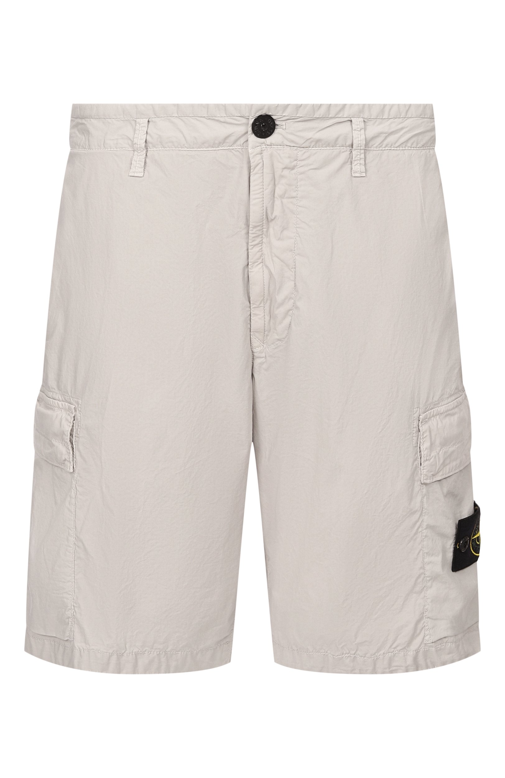 Хлопковые шорты STONE ISLAND светло-серого цвета по цене 42350 руб., арт. L1S15L100020/S0003, фото 1 Хлопковые шорты STONE ISLAND, арт. L1S15L100020/S0003, фото 1