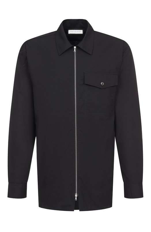 Хлопковая куртка-рубашка Dries Van Noten 252-020773-2293 Чёрный 252-020773-2293