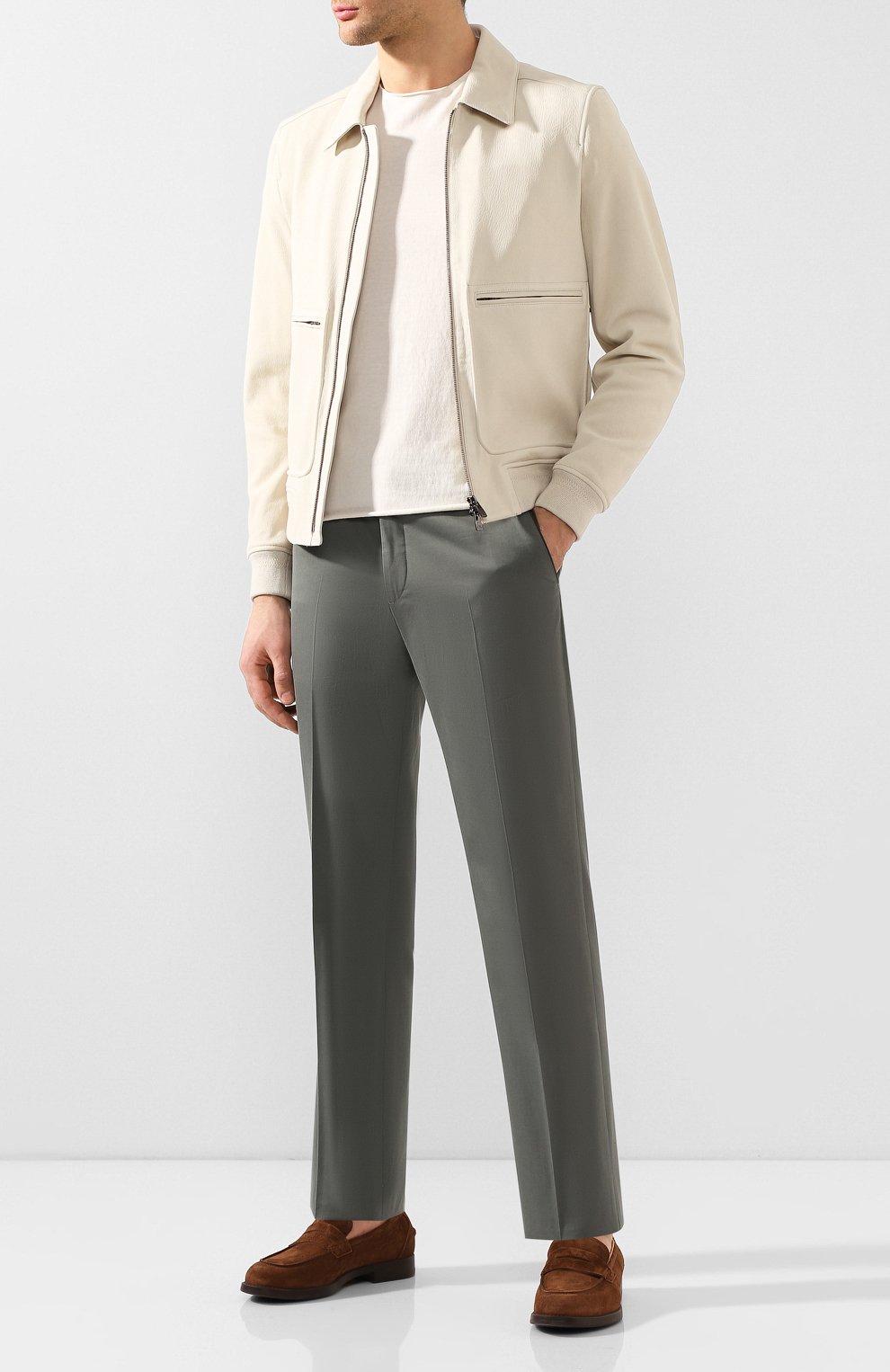 Брюки из смеси хлопка и кашемира CORNELIANI, арт. 854203-0114105/02, фото 2