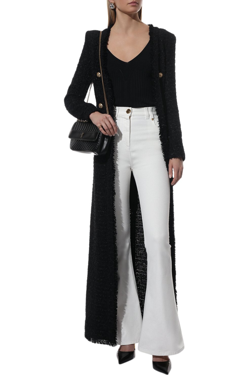 Пальто из хлопка и вискозы BALMAIN, арт. XF1UE001/CB76, фото 2