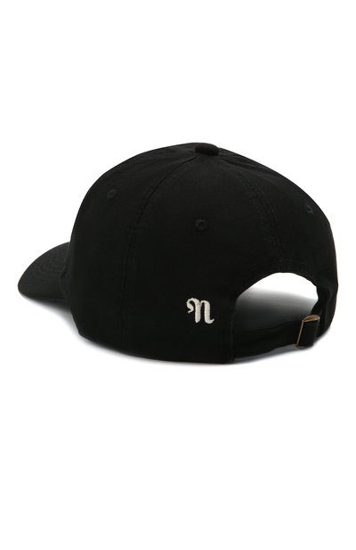 Хлопковая бейсболка NANUSHKA черного цвета по цене 13550 руб., арт. NW21SSHT01299, фото 3 Хлопковая бейсболка NANUSHKA, арт. NW21SSHT01299, фото 3