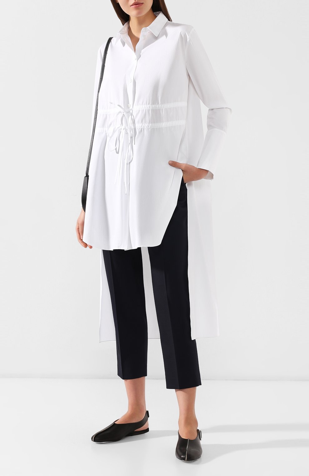 Брюки со стрелками JIL SANDER NAVY темно-синего цвета по цене 29950 руб., арт. JNWM3004A/JM2124, фото 2 Брюки со стрелками JIL SANDER NAVY, арт. JNWM3004A/JM2124, фото 2