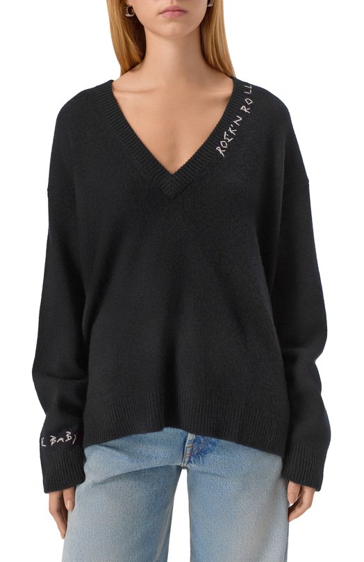 Кашемировый пуловер Zadig and Voltaire KWSW02913 Чёрный  KWSW02913 Фото 3
