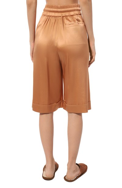 Шелковые шорты COSY SUNDAY светло-коричневого цвета по цене 95900 руб., арт. S2-211-, фото 4 Шелковые шорты COSY SUNDAY, арт. S2-211-, фото 4