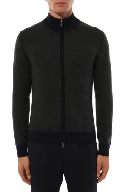 Шерстяной кардиган GRAN SASSO темно-зеленого цвета по цене 36200 руб., арт. 57114/14241, фото 3 Шерстяной кардиган GRAN SASSO, арт. 57114/14241, фото 3