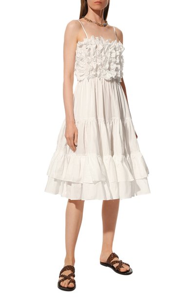 Платье MSGM белого цвета по цене 64350 руб., арт. 3241MDA142 227108, фото 3 Платье MSGM, арт. 3241MDA142 227108, фото 3