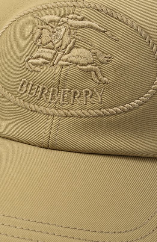 Хлопковая бейсболка Burberry 8110771 Бежевый  8110771 Фото 4