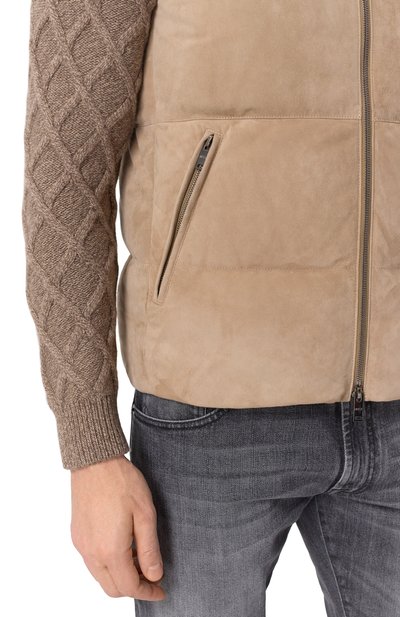 Пуховый жилет с отделкой из нутрии MVST, арт. 22538, фото 5