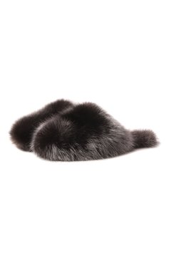 Женского домашние туфли enigma black из меха соболя BLACK SABLE коричневого цвета, арт. BS-24M/EB | Фото 1 (Подошва: Платформа; Драгоценные камни: Проставлено; Материал внешний: Натуральный мех; Материал сплава: Проставлено; Женское Кросс-КТ: тапочки-домашняя обувь; Материал внутренний: Натуральная кожа)