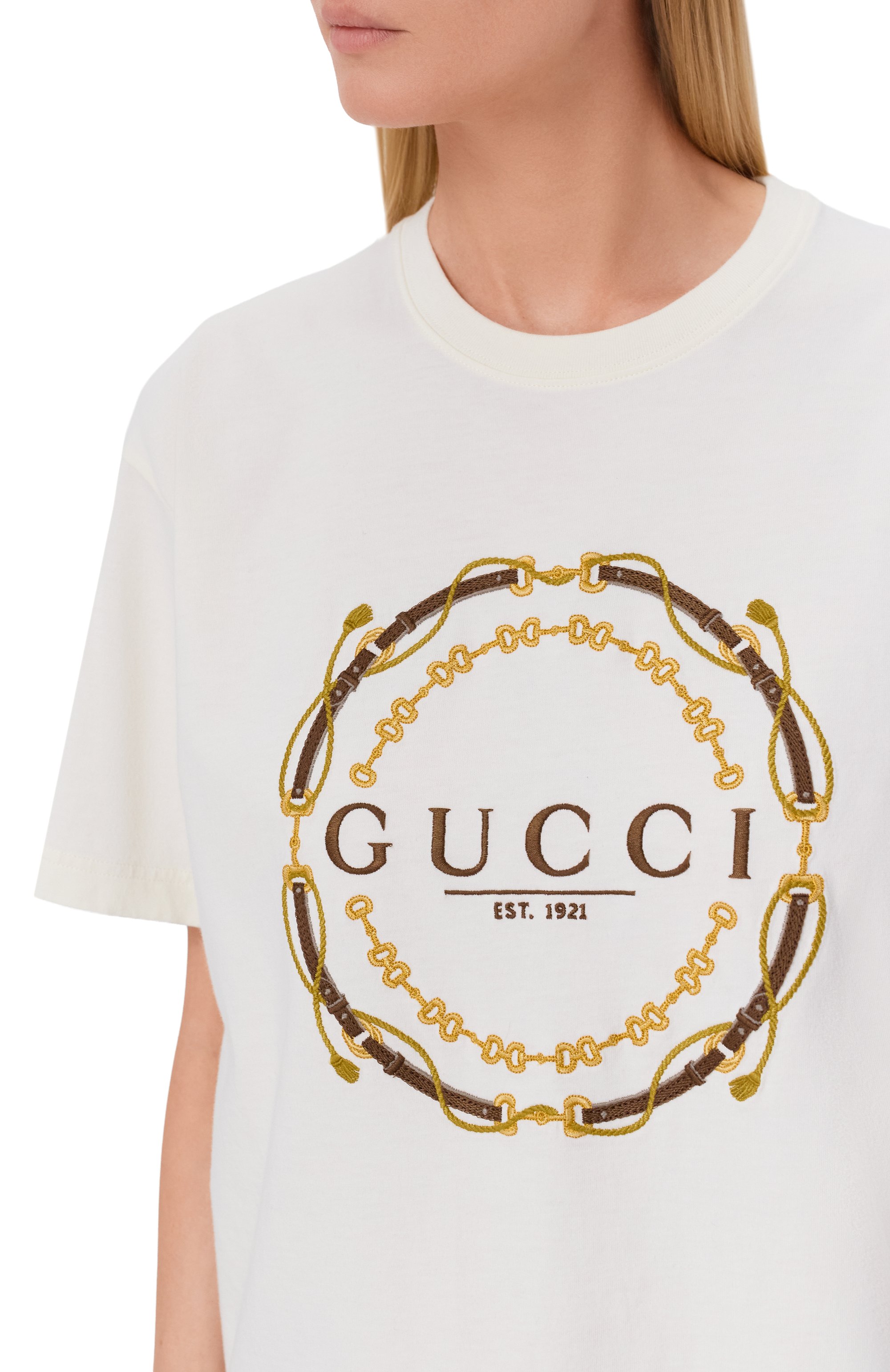 Хлопковая футболка GUCCI, арт. 837959/XJHQY, фото 5