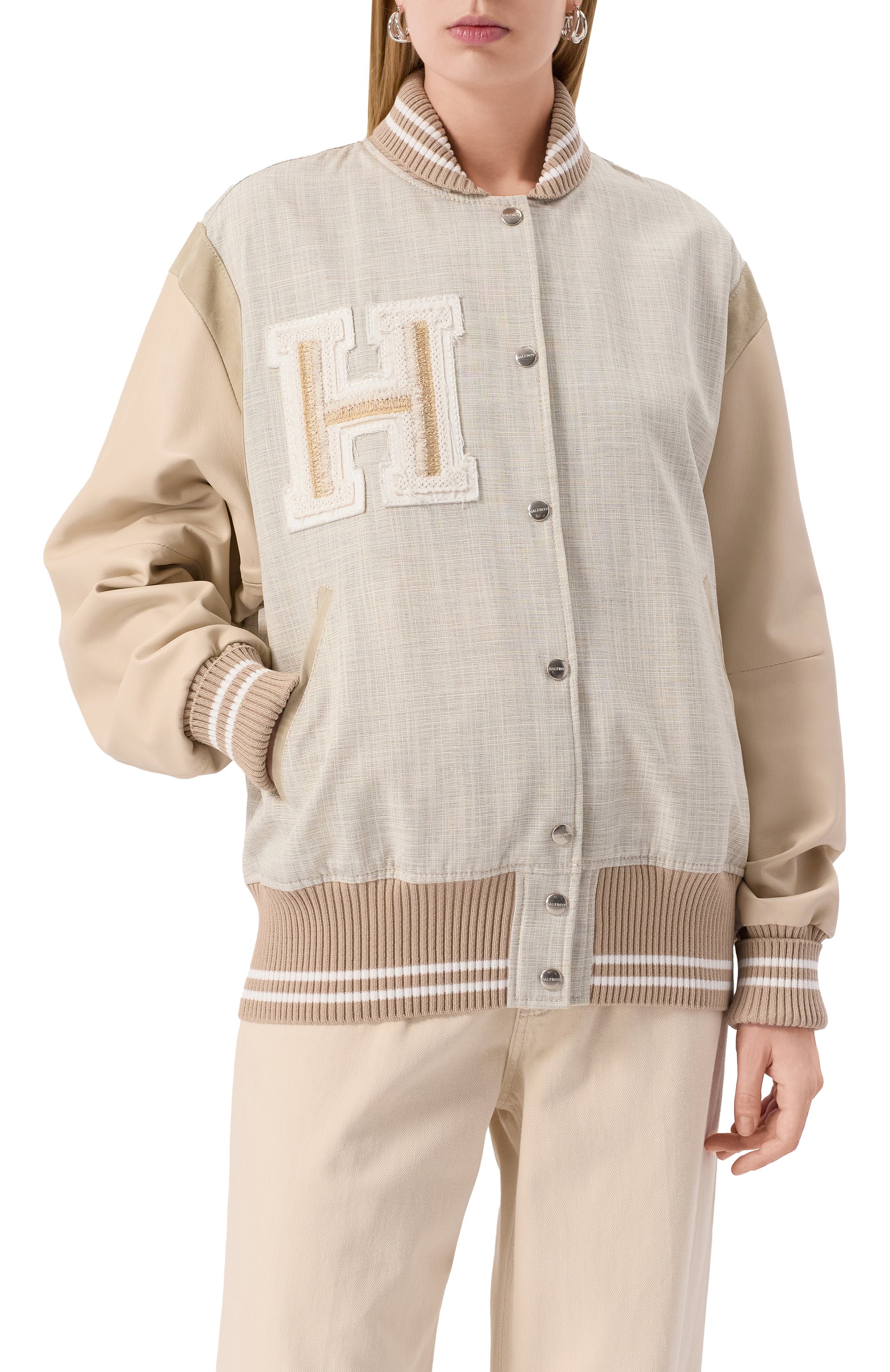 Кожаный бомбер HALFBOY, арт. HS251WL008, фото 3