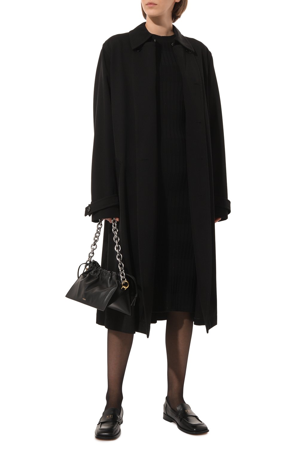 Шерстяное платье LORENA ANTONIAZZI черного цвета по цене 86450 руб., арт. SI22111AM22B/2801, фото 2 Шерстяное платье LORENA ANTONIAZZI, арт. SI22111AM22B/2801, фото 2