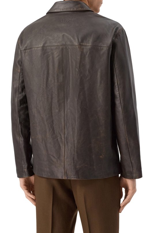 Кожаная куртка Amiri AMLTJT1004 Коричневый  AMLTJT1004 Фото 4