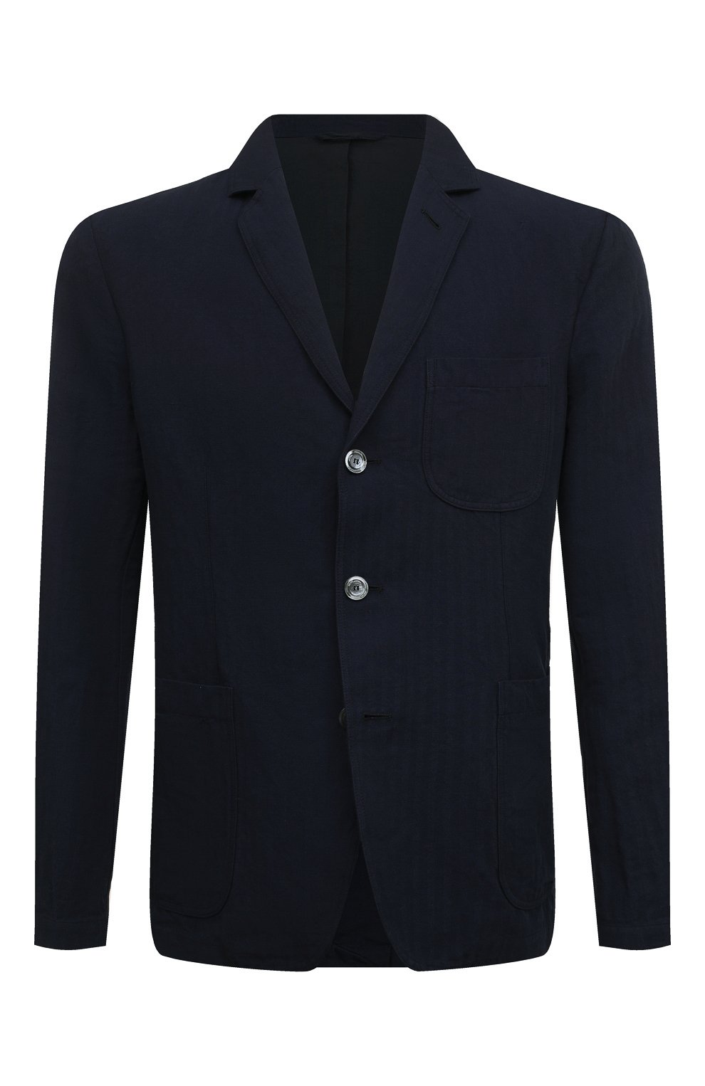 Пиджак изо льна и хлопка ASPESI темно-синего цвета по цене 65450 руб., арт. S2 A CJ65 M053, фото 1 Пиджак изо льна и хлопка ASPESI, арт. S2 A CJ65 M053, фото 1